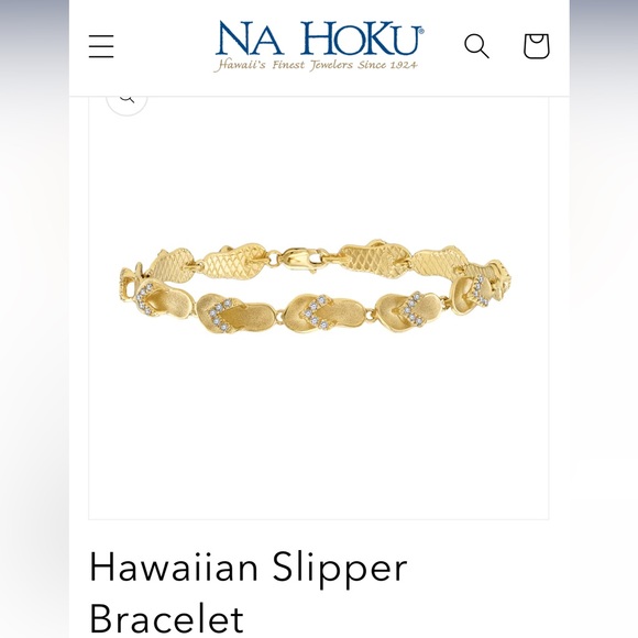 NA HOKU Hawaii’s Finest Jewelry - Hawaiian Slipper Bracelet (14K Yellow Gold) - Picture 6 of 7